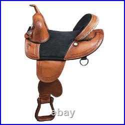 16HS HILASON Western Treeless Trail Racing Genuine American Leather Saddle