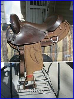16'' #122 brown Big horn Leather & Cordura western trail endurance saddle FQHB
