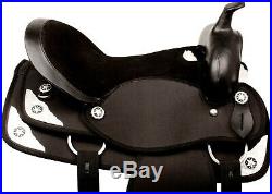 16 17 18 Black Arabian Synthetic Cordura Pleasure Western Horse Saddle Tack