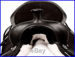 16 17 18 Black Synthetic Light Weight Pleasure Trail Western Saddle Tack Set