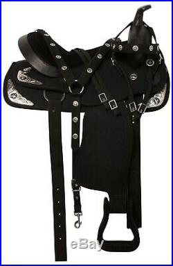 16 17 18 Comfy Black Western Pleasure Horse Saddle Tack Set
