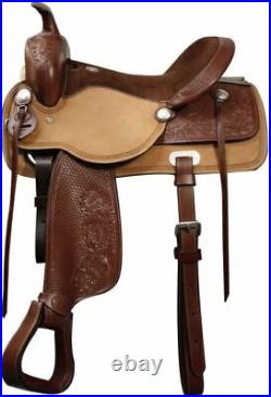 16, 17 Double T Pleasure Style Saddle features rough out fenders
