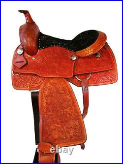 16 17 Western Roping Pleasure Trail Ranch Saddle Tack Set Seat Stitching