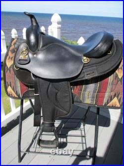 16.5'' Arabian big horn #285 Black leather & cordura western trail saddle