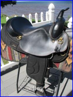 16.5'' Arabian big horn #285 Black leather & cordura western trail saddle