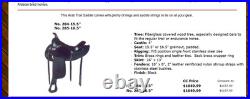 16.5'' Arabian big horn #285 Black leather & cordura western trail saddle