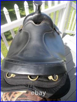 16.5'' Arabian big horn #285 Black leather & cordura western trail saddle