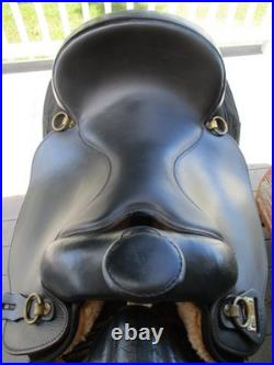 16.5'' Arabian big horn #285 Black leather & cordura western trail saddle