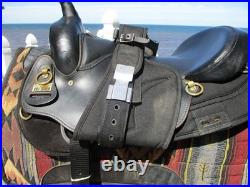 16.5'' Arabian big horn #285 Black leather & cordura western trail saddle