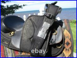 16.5'' Arabian big horn #285 Black leather & cordura western trail saddle