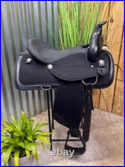 16 ABETTA Light Weight Western Trail Saddle #20515-6 Black CLEAN