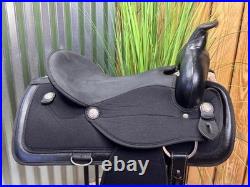 16 ABETTA Light Weight Western Trail Saddle #20515-6 Black CLEAN