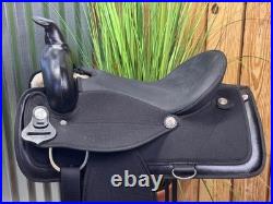 16 ABETTA Light Weight Western Trail Saddle #20515-6 Black CLEAN