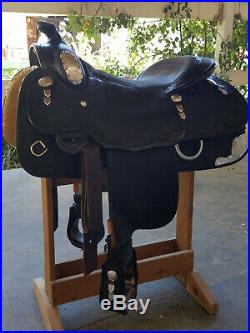 16 Amazing Condition Blue Ribbon Black Western Show Saddle
