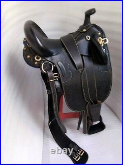 16 Australian Stock saddle full black leather with full accessories