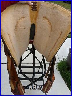 16 Big Horn A-fork Slick Seat Roper Western Saddle Model 1782