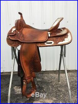 16 Billy Cook Western Dressage or Barrel Saddle with silver show bling