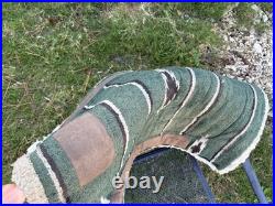 16'' Black Abetta Arabian Trail Saddle + Tough1 Hunter Green Saddle Pad