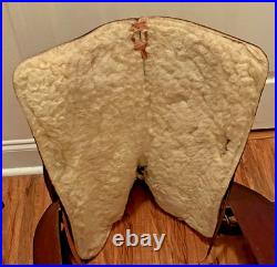 16 Brown Leather Western Saddle Trail Pleasure Riding for Narrow Built Horse VG