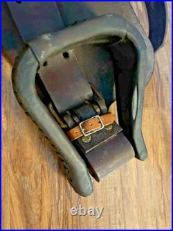 16 Brown Leather Western Saddle Trail Pleasure Riding for Narrow Built Horse VG