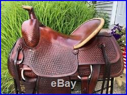 16 CONGRESS LEATHER Western Ranch Horse Roping / Cowboy Saddle