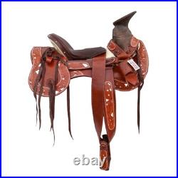 16 Charro Cincelada Horse Saddle Montura Zurron Fuste