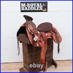 16 Charro Cincelada Horse Saddle Montura Zurron Fuste