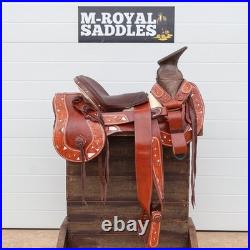 16 Charro Cincelada Horse Saddle Montura Zurron Fuste