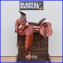 16 Charro Cincelada Horse Saddle Montura Zurron Fuste
