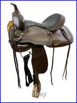 16 Circle S Trail Saddle With Stamped Border