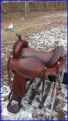 16 Circle Y Flagstaff trail saddle used with carrier. In wonderful condition