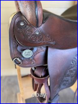 16 Circle Y Park and Trail Western Saddle- Gorgeous tooling