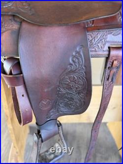 16 Circle Y Park and Trail Western Saddle- Gorgeous tooling