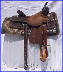 16 Cook Saddlery Chocolate Cutting Saddle Hand Carving, DEEP pocket, MUST SEE