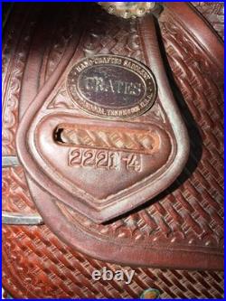 16 Crates Reining Saddle In Beautiful Condition Horse Show