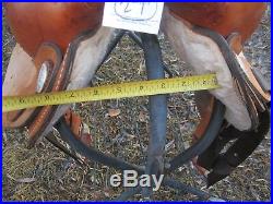 16 DAKOTA barrel saddle, roughout seat + jockey + fenders