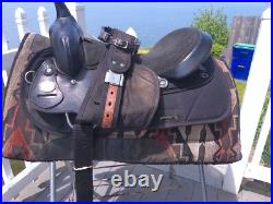 16'' FQH BARS FABTRON #7107 Western Trail saddle LEATHER/CORDURA USA