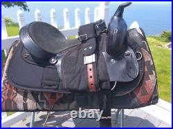 16'' FQH BARS FABTRON #7107 Western Trail saddle LEATHER/CORDURA USA