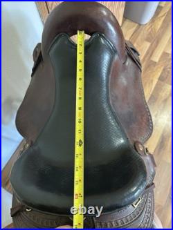 16 Imus 4-Beat Leather Gaited Endurance Trail Saddle & Matching Breast Collar