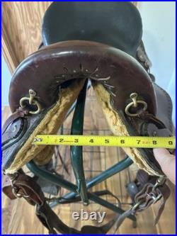 16 Imus 4-Beat Leather Gaited Endurance Trail Saddle & Matching Breast Collar