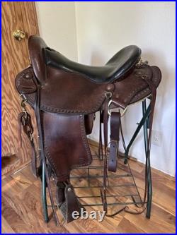 16 Imus 4-Beat Leather Gaited Endurance Trail Saddle & Matching Breast Collar