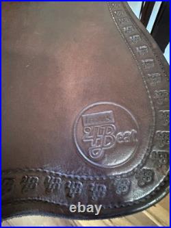 16 Imus 4-Beat Leather Gaited Endurance Trail Saddle & Matching Breast Collar