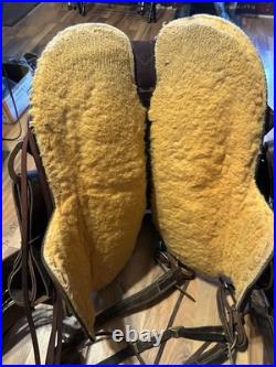 16 Imus 4-Beat Leather Gaited Endurance Trail Saddle & Matching Breast Collar