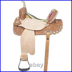 16 In Flex Tree Western Horse Saddle American Leather Trail Barrel