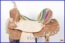 16 In Flex Tree Western Horse Saddle American Leather Trail Barrel