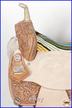 16 In Flex Tree Western Horse Saddle American Leather Trail Barrel