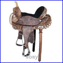 16 In HILASON Western Horse Saddle American Leather Flex Tree Trail & Pleasure