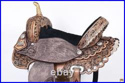 16 In HILASON Western Horse Saddle American Leather Flex Tree Trail & Pleasure