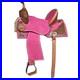 16_In_Hilason_Western_Horse_Barrel_Flex_Tree_Trail_American_Leather_Saddle_Pink_01_ner