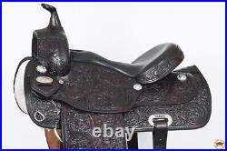 16 In Western American Leather Draft Horse Saddle Trail Pleasure Hilason